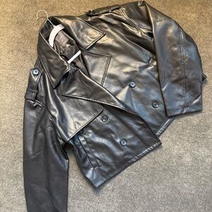 Primark Sleek Black Leather Look Jacket